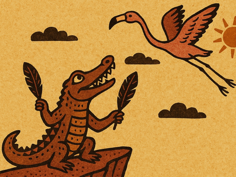 mamba na manyoya ya korongo