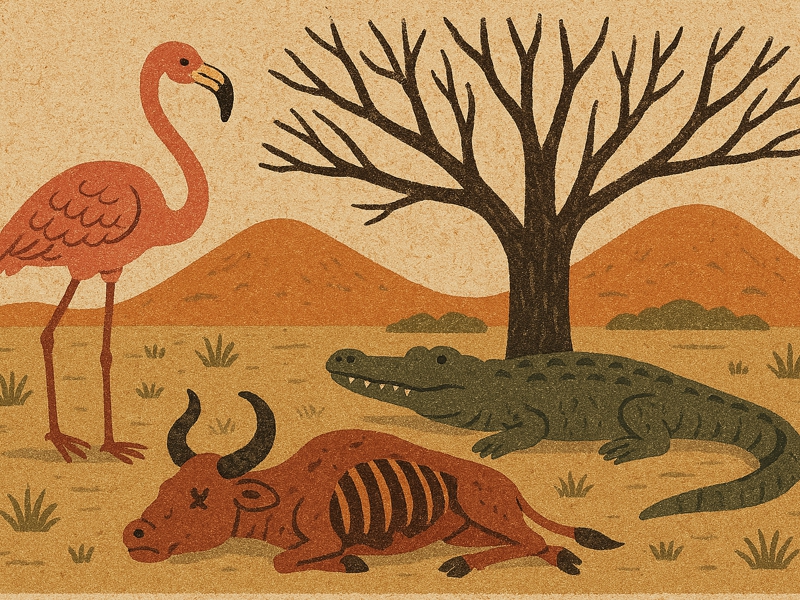 mamba na korongo jangwani